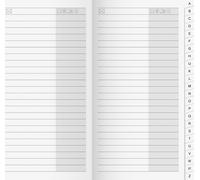 rido/idé 7045790 répertoire d'adresses calendrier de poche dimensions des feuilles 8,7 x 15,3 cm