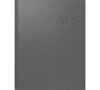 rido/idé Agenda 2025, format A5, 400 pages, avec couverture en plastique réfléchissant, gris