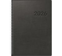 rido/idé Agenda 2026, format A4, en plastique, noir