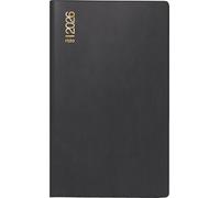 rido/idé Agenda de poche 2026, format A6, en plastique, noir