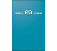 rido/idé Agenda de poche 2026, format A7, en plastique, bleu pétrole