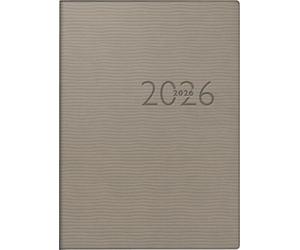rido/idé Agenda de poche 2026 Mod. perfect/Technik I 2026, format A6, en cuir synthétique, gris