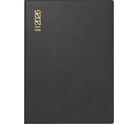 rido/idé Agenda de poche 2026 Mod. Technik II - Format A6 - En plastique - Noir