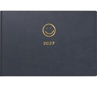 rido/idé Agenda de poche Design Line Mod. Septimus 2027 « Smile » | Format A6 paysage en cuir synthétique