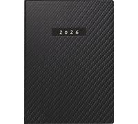 rido/idé Agenda de poche Mod. Technik III 2026 « Carbon » | Format A6 en cuir synthétique