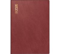 rido/idé Agenda de poche Mod. Technik III 2026, format A6, en plastique, bordeaux