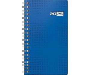 rido/idé Agenda de poche, modèle 2025, 2 pages = 1 semaine, format A6, 144 pages, couverture graphique, bleu