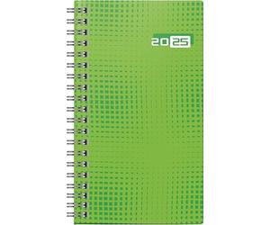 rido/idé Agenda de poche, modèle 2025, 2 pages = 1 semaine, format A6, 144 pages, couverture graphique, vert
