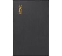 rido/idé Agenda de poche Modèle Industrie II (2025), 1 page = 2 jours, A7, 312 pages, couverture plastique, noir