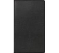 rido/idé Agenda de poche modèle M (2025), 2 pages = 1 mois, format A6, 32 pages, couverture en cuir synthétique Prestige, noir