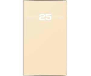 rido/idé Agenda de Poche modèle Mini planificateur d 15 (2025), 2 Pages = 1 Mois, Format A6, Couverture en Plastique, Sable