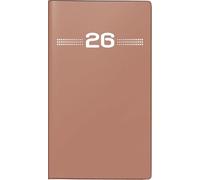 rido/idé Agenda de poche modèle mini planificateur d 15 2026 | A6, plastique, caramel