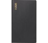 rido/idé Agenda de poche Modèle Mini Planificateur d 15 2026 | A6, plastique, noir