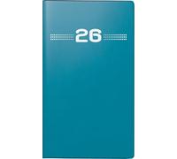 rido/idé Agenda de poche Modèle Mini Planificateur d 15 2026 | Format A6 en plastique Bleu pétrole