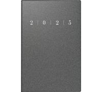 rido/idé Agenda de poche modèle partner/industrie I (2025), 2 pages = 1 semaine, format A7, 224 pages, couverture en plastique réfléchissant, anthracite