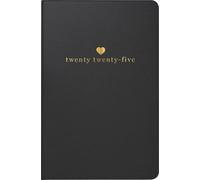 rido/idé Agenda de poche modèle partner/industrie I (2025) « Heart », 2 pages = 1 semaine, format A7, 224 pages, couverture en cuir synthétique tendance, flexible, noir