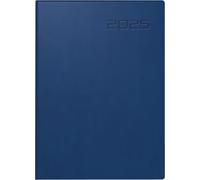 rido/idé Agenda de poche modèle Technik III (2025), 1 page = 1 jour, A6, 384 pages, couverture en cuir synthétique, bleu foncé