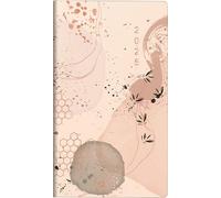 rido/idé Agenda de poche modèle TM 15 (2025) « Abstract », 1 page = 1 semaine, format A6, 112 pages, couverture graphique, beige