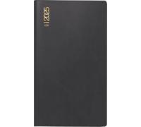 rido/idé Agenda de poche modèle TM 15 2025, format A6, plastique, noir