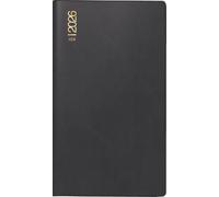 rido/idé Agenda de poche modèle TM 17/contacter 2026, format A6, paysage, plastique, noir