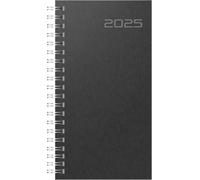 rido/idé Agenda de poche Timing 2 (2025), 2 pages = 1 semaine, format A6, 176 pages, couverture en balacron, noir