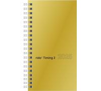 rido/idé Agenda de poche Timing 2 (2025), 2 pages = 1 semaine, format A6, 176 pages, couverture en carton brillant, doré