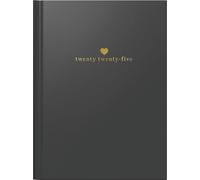 rido/idé Agenda de poche Young Line Mini (2025) « Heart », 2 pages = 1 semaine, format A6, 160 pages, couverture graphique, noir