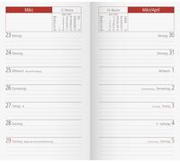 rido/idé Agenda hebdomadaire de rechange, modèle TM 15 2026, 87 × 153 mm, carton, blanc