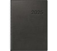rido/idé Agenda modèle Conform (2025), 1 page = 1 jour, A4, 384 pages, couverture en plastique, noir
