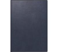 rido/idé Agenda Roma 1 2026 - Format A5 - En cuir synthétique - Bleu