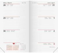 rido/idé Agenda semainier de rechange, modèle 2026, en carton, blanc, 87 x 153 mm