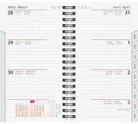 rido/idé Agenda semainier de rechange, modèle 2026, en carton, blanc, 87 x 153 mm