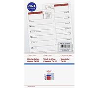 rido/idé Agenda semainier de rechange modèle TM 15 2024 1 page = 1 semaine Taille de la feuille 8,7 x 15,3 cm Blanc