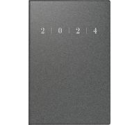 rido/idé Agenda semainier modèle partner/industrie I 2024 2 pages = 1 semaine Taille de la feuille 7,2 x 11,2 cm Anthracite