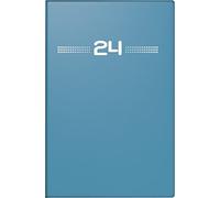 rido/idé Agenda semainier modèle partner/industrie I 2024 2 pages = 1 semaine Taille de la feuille 7,2 x 11,2 cm Bleu pétrole