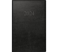 rido/idé Agenda semainier modèle partner/industrie I 2024 2 pages = 1 semaine Taille de la feuille 7,2 x 11,2 cm Noir