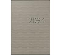 rido/idé Agenda semainier modèle perfect/Technik I 2024 2 pages = 1 semaine Dimensions des feuilles 10 x 14 cm Gris