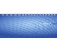 rido/idé Agenda semainier modèle septant 2024 2 pages = 1 semaine, format feuille 30,5 x 10,5 cm, bleu