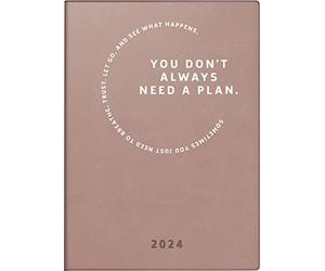 rido/idé Agenda semainier « Motivation » modèle technique S 2024 2 pages = 1 semaine Taille de la feuille 10 x 14 cm Rose vieux