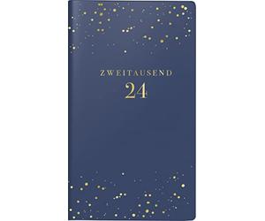 rido/idé Agenda semainier « Starry Night » modèle agenda de poche int. 2024 2 pages = 1 semaine, taille de la feuille 8,7 x 15,3 cm, bleu foncé