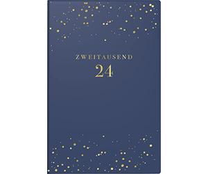 rido/idé Agenda semainier « Starry Night » modèle partner/industrie I 2024 2 pages = 1 semaine Taille de la feuille 7,2 x 11,2 cm Bleu foncé