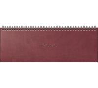 rido/idé Agenda transversal, modèle septant 2026, 305 x 105 mm, en cuir synthétique, marron