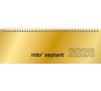 rido idé calendrier de table "septant" 2026 carton brillant or