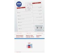 rido/idé Calendrier hebdomadaire de rechange, modèle TM 15 2026, 87 × 153 mm
