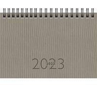 rido/idé Calendrier hebdomadaire modèle TM 17/Contacter 2023 - Taille de la feuille : 8,7 x 15,3 cm - Gris