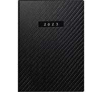 rido/idé Calendrier journalier « Carbon » modèle Technik II 2023 - Dimensions : 10 x 14 cm - Noir