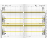 rido/idé Calendrier mensuel de rechange 2023 - Dimensions de la feuille : 10,4 x 15,3 cm.