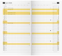 rido/idé Calendrier mensuel de rechange, modèle M, 2026, 87 x 153 mm, carton, blanc