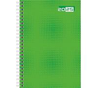 rido/idé Futura 2 (2025), 2 pages = 1 semaine, format A5, 160 pages, couverture graphique, vert