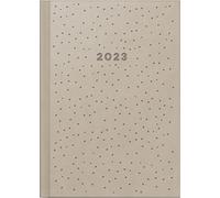 rido/idé Futura 2 Calendrier hebdomadaire 2023 Motif pois Beige 14,8 x 20,8 cm